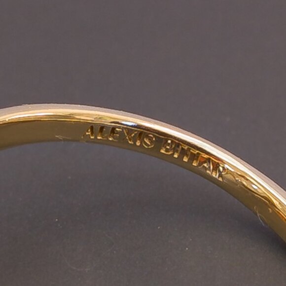 Alexis Bittar 14K Yellow Gold Rock Crystal “Kite” Ring Size 7 - Picture 6 of 9